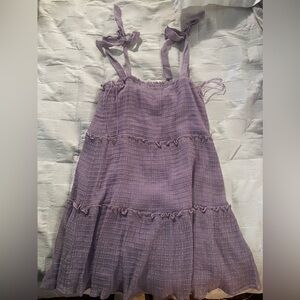 adorable purple altard state dress with adjustable tie-straps!